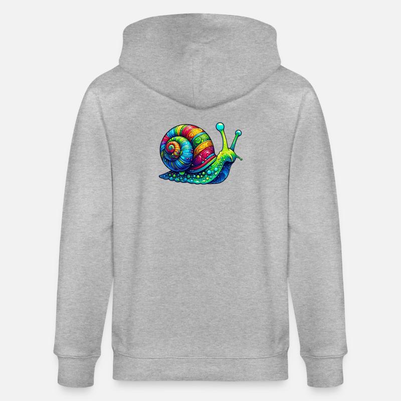 Escargot - Veste à capuche bio CULTIVATOR Stanley/Stella Unisexe - gris chiné