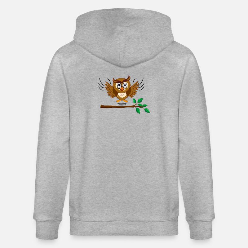 Eule fliegt raus - Stanley/Stella Unisex Bio-Kapuzenjacke CULTIVATOR  - Grau meliert