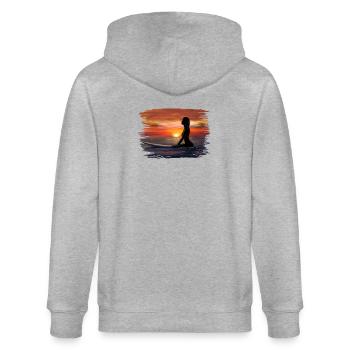 Surfer - Stanley/Stella CULTIVATOR  Unisex Organic Hooded Jacket - heather grey - Back - Luana (180cm)