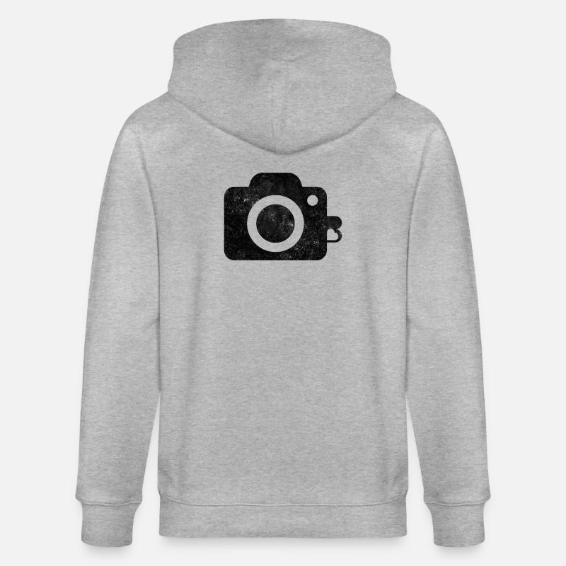 Cam logo design - Stanley/Stella Unisex Bio-Kapuzenjacke CULTIVATOR  - Grau meliert