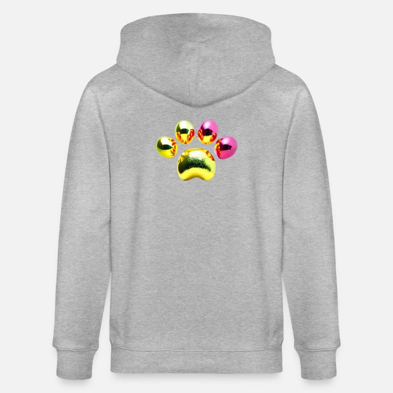 Glitzernde Metallic-Kugeln - Stanley/Stella Unisex Bio-Kapuzenjacke CULTIVATOR  - Grau meliert