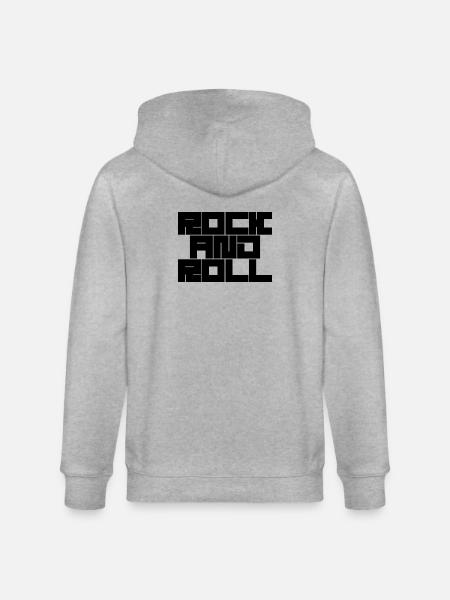 Rock'n'Roll Typografie Design - Stanley/Stella Unisex Bio-Kapuzenjacke CULTIVATOR - Grau meliert