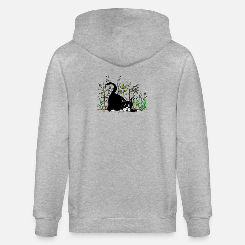 chat - Veste à capuche bio CULTIVATOR Stanley/Stella Unisexe - gris chiné