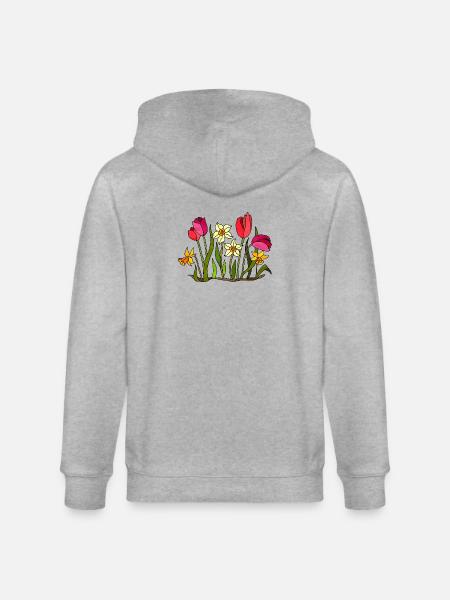 Fleur - Veste à capuche bio CULTIVATOR Stanley/Stella Unisexe - gris chiné