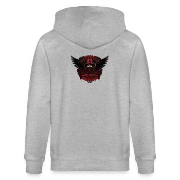 Motarde  - Veste à capuche bio CULTIVATOR Stanley/Stella Unisexe - gris chiné - Dos - Luana (180cm)
