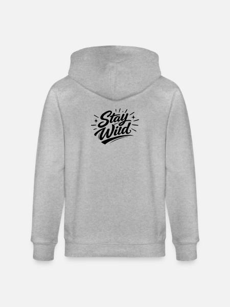 Restez en liberté - Veste à capuche bio CULTIVATOR Stanley/Stella Unisexe - gris chiné