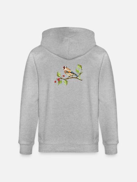 Bunter Vogel - Stanley/Stella Unisex Bio-Kapuzenjacke CULTIVATOR  - Grau meliert