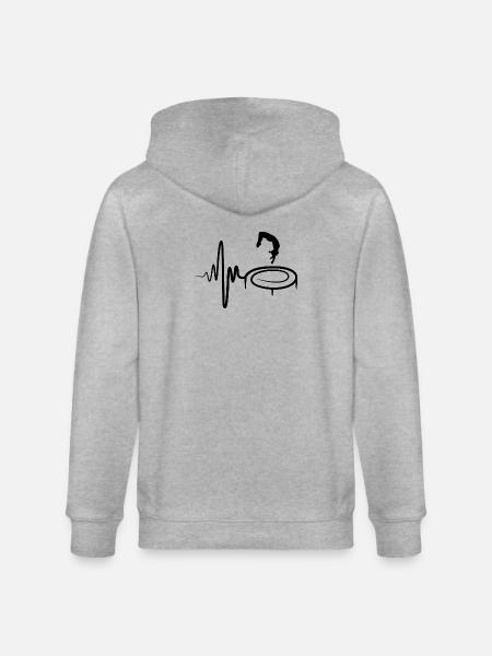 Trampolinspringen Kind - Stanley/Stella Unisex Bio-Kapuzenjacke CULTIVATOR - Grau meliert