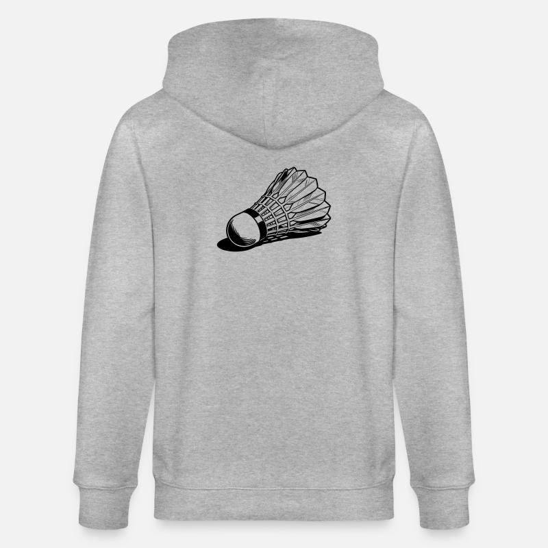 Badminton-Shuttle - Stanley/Stella Unisex Bio-Kapuzenjacke CULTIVATOR - Grau meliert