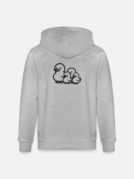 Duck Family - Stanley/Stella CULTIVATOR  Unisex Organic Hooded Jacket - heather grey