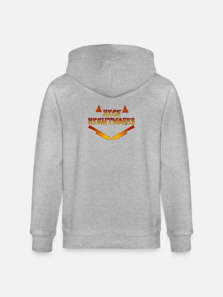 Nice Nightmares Flames - Stanley/Stella CULTIVATOR  Unisex Organic Hooded Jacket - heather grey