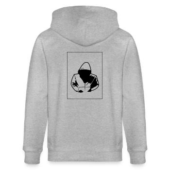 coton ouaté noir - Veste à capuche bio CULTIVATOR Stanley/Stella Unisexe - gris chiné - Dos - Luana (180cm)