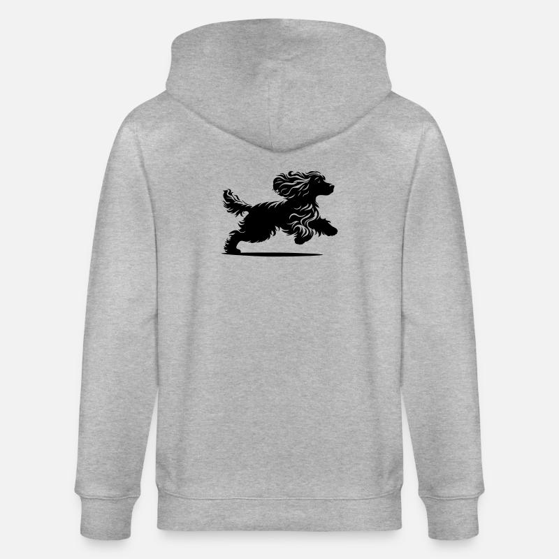 Cocker Spaniel - Veste à capuche bio CULTIVATOR Stanley/Stella Unisexe - gris chiné