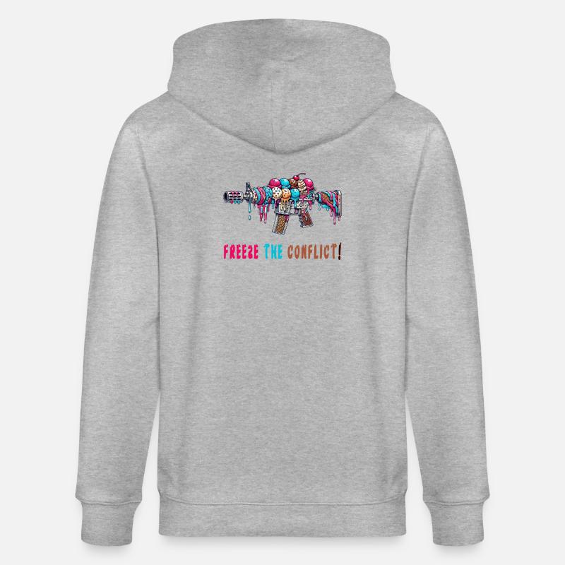 Konflikt eingefrieren Eiscreme - Stanley/Stella Unisex Bio-Kapuzenjacke CULTIVATOR  - Grau meliert