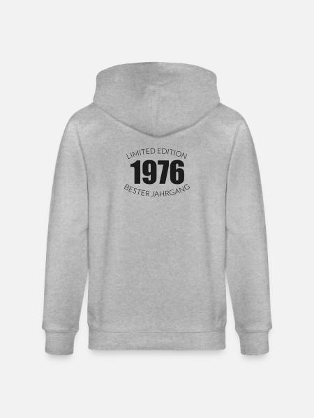 50th Anniversary - 1976 - Limited Edition - Best - Stanley/Stella CULTIVATOR Unisex Organic Hooded Jacket - heather grey