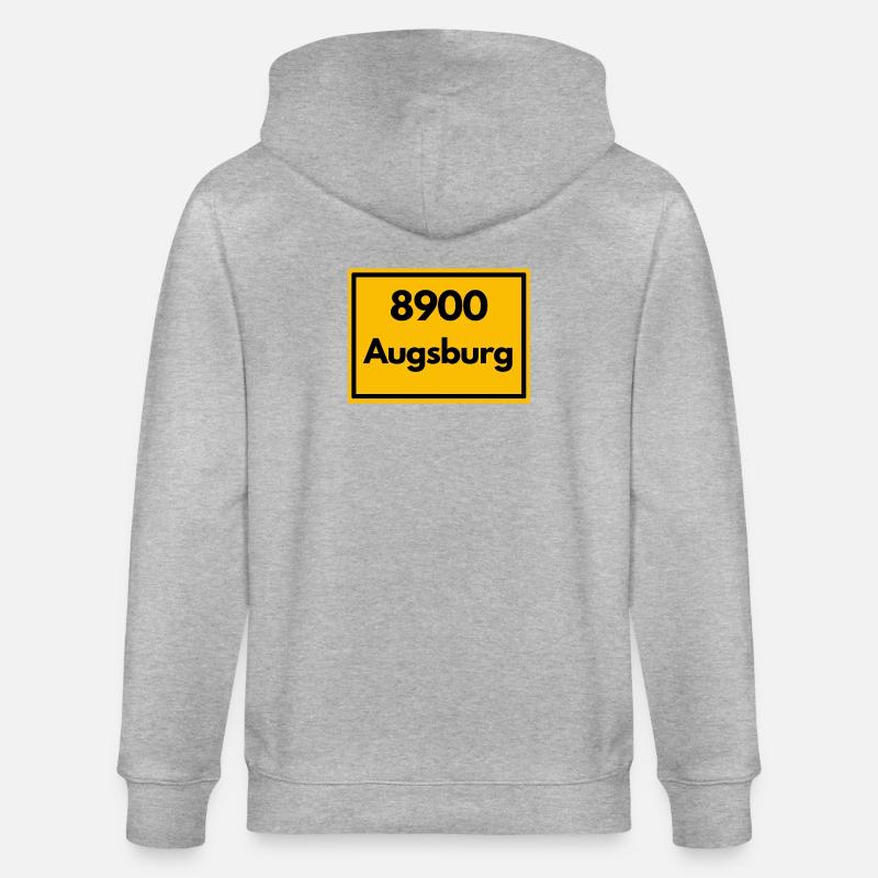 OLD POSTCODE POSTCODE RETRO 8900 AUGSBURG - Stanley/Stella CULTIVATOR  Unisex Organic Hooded Jacket - heather grey