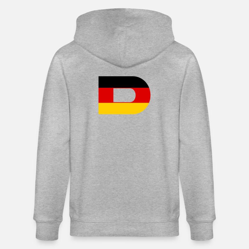 D - Style du drapeau allemand - Veste à capuche bio CULTIVATOR Stanley/Stella Unisexe - gris chiné
