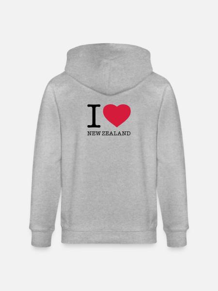 J’AIME LA NOUVELLE-ZÉLANDE Neuseeland - Veste à capuche bio CULTIVATOR Stanley/Stella Unisexe - gris chiné