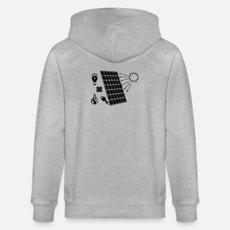 Panneau solaire à énergie solaire - Veste à capuche bio CULTIVATOR Stanley/Stella Unisexe - gris chiné