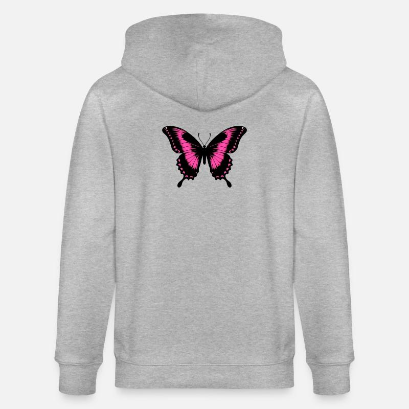 Papillon - Veste à capuche bio CULTIVATOR Stanley/Stella Unisexe - gris chiné