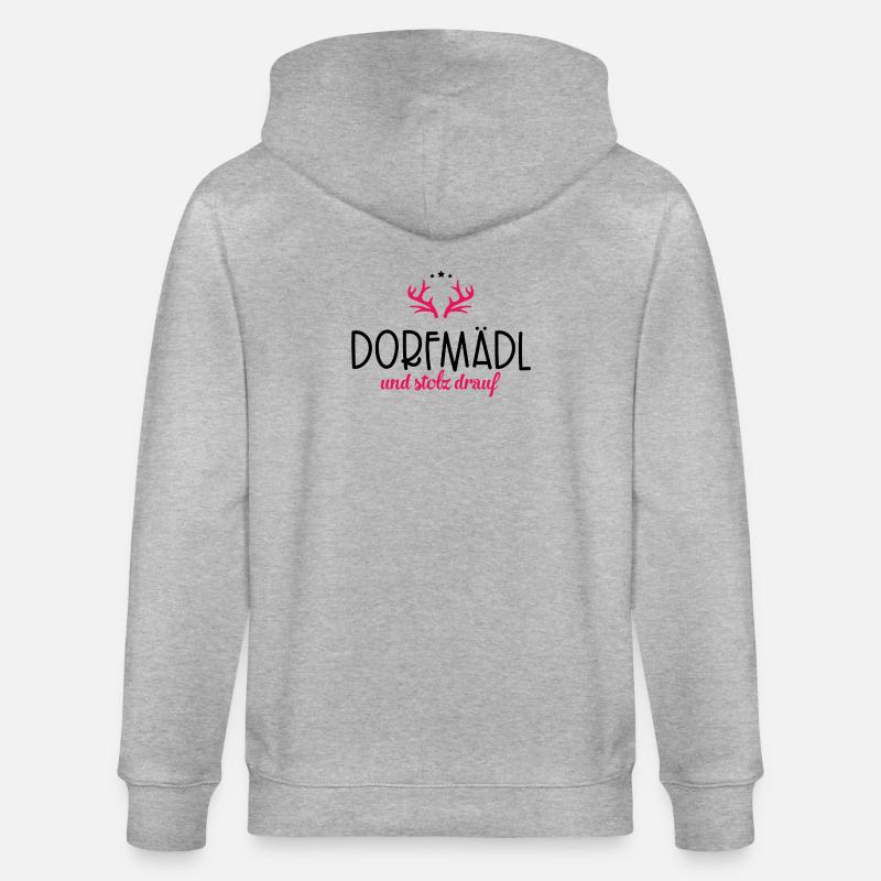 Dorfmädl - Veste à capuche bio CULTIVATOR Stanley/Stella Unisexe - gris chiné