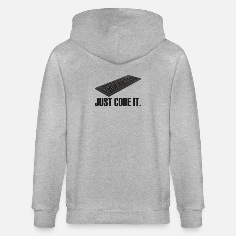 Il suffit de le coder - Veste à capuche bio CULTIVATOR Stanley/Stella Unisexe - gris chiné