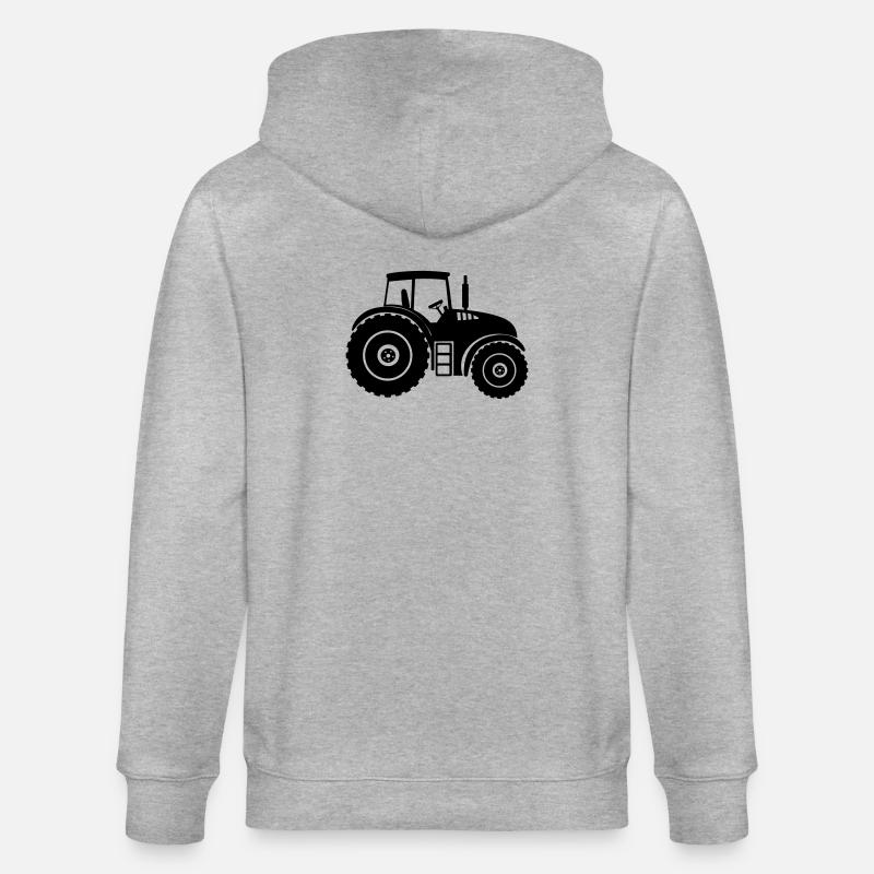 Shade Silhouette Traktor - Stanley/Stella Unisex Bio-Kapuzenjacke CULTIVATOR - Grau meliert