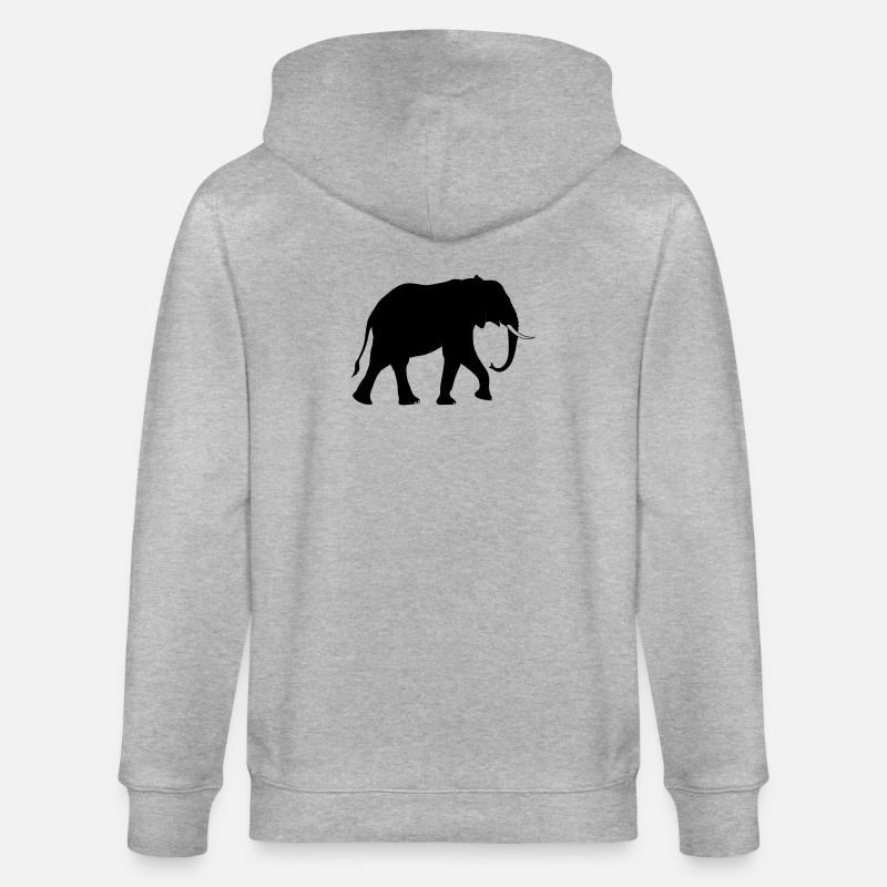 Éclipse Solaire Géométrique Impression Abstraite - Veste à capuche bio CULTIVATOR Stanley/Stella Unisexe - gris chiné