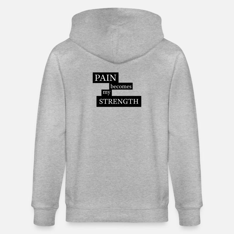 La douleur devient ma force - Veste à capuche bio CULTIVATOR Stanley/Stella Unisexe - gris chiné