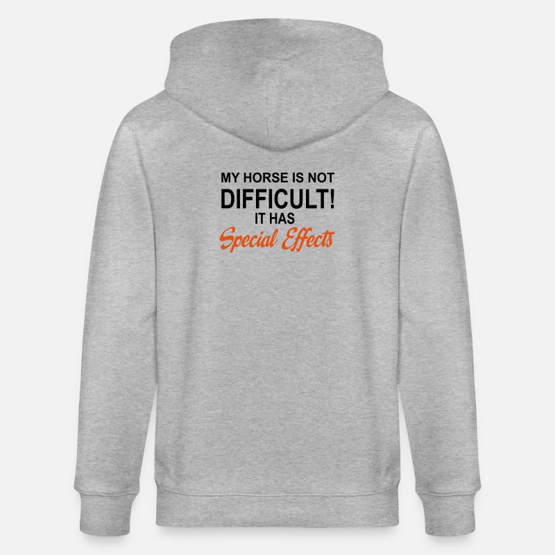 Pferd - Stanley/Stella Unisex Bio-Kapuzenjacke CULTIVATOR  - Grau meliert