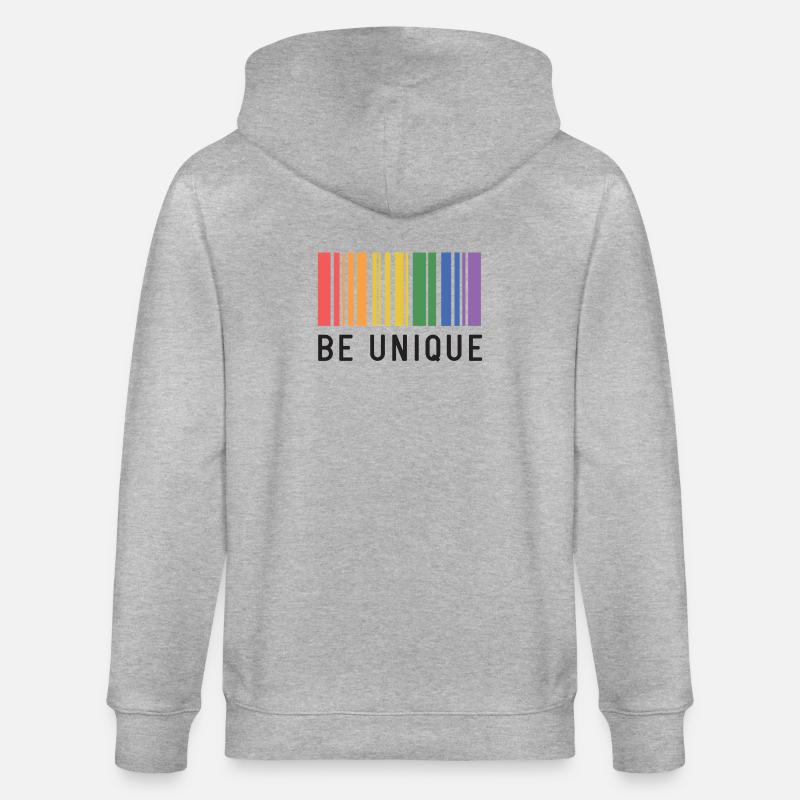 LGBT-Pride-Monat – Sei einzigartig - Stanley/Stella Unisex Bio-Kapuzenjacke CULTIVATOR  - Grau meliert