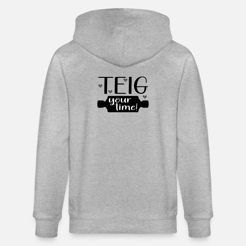 Pasta Roll Baking Time - Stanley/Stella CULTIVATOR  Unisex Organic Hooded Jacket - heather grey