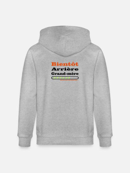 bientot arriere grand mere - Veste à capuche bio CULTIVATOR Stanley/Stella Unisexe - gris chiné