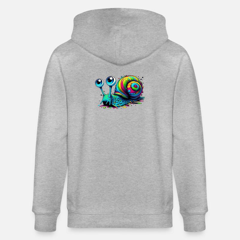 Escargot - Veste à capuche bio CULTIVATOR Stanley/Stella Unisexe - gris chiné