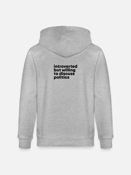 Politics - Stanley/Stella CULTIVATOR Unisex Organic Hooded Jacket - heather grey