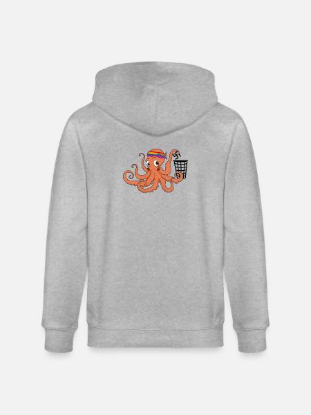 Oscar hasst Nazis - Stanley/Stella Unisex Bio-Kapuzenjacke CULTIVATOR - Grau meliert