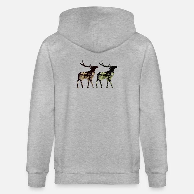 Hirsch - Stanley/Stella Unisex Bio-Kapuzenjacke CULTIVATOR - Grau meliert