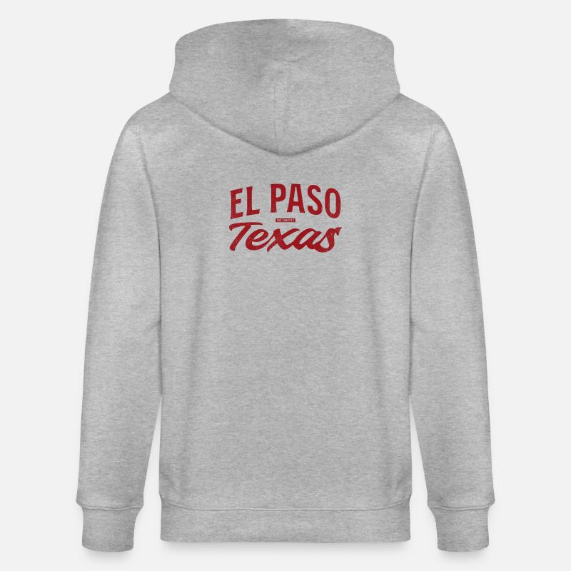 El Paso Texas Retro Script - Stanley/Stella Unisex Bio-Kapuzenjacke CULTIVATOR  - Grau meliert