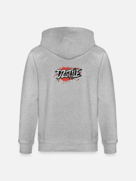 DZ Style Urbain - Graffiti Éclaboussure - Veste à capuche bio CULTIVATOR Stanley/Stella Unisexe - gris chiné