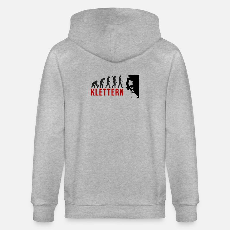 Ecolution Klettern - Stanley/Stella Unisex Bio-Kapuzenjacke CULTIVATOR  - Grau meliert