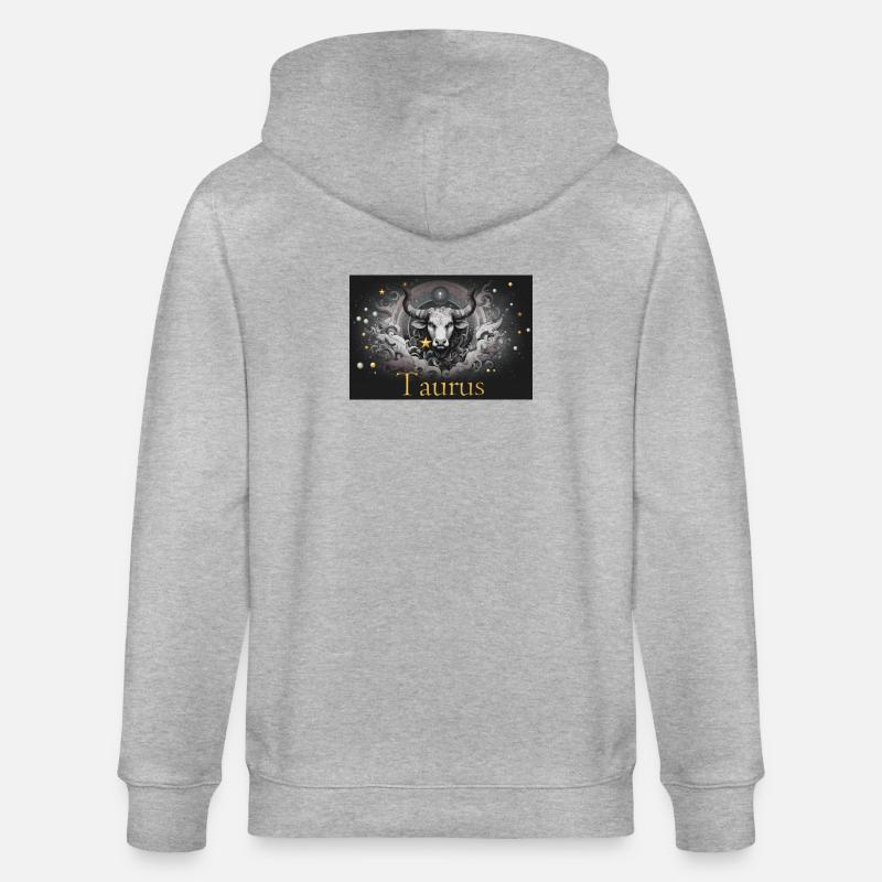 Taurus Sternzeichen Sternzeichen Stier  - Stanley/Stella Unisex Bio-Kapuzenjacke CULTIVATOR  - Grau meliert