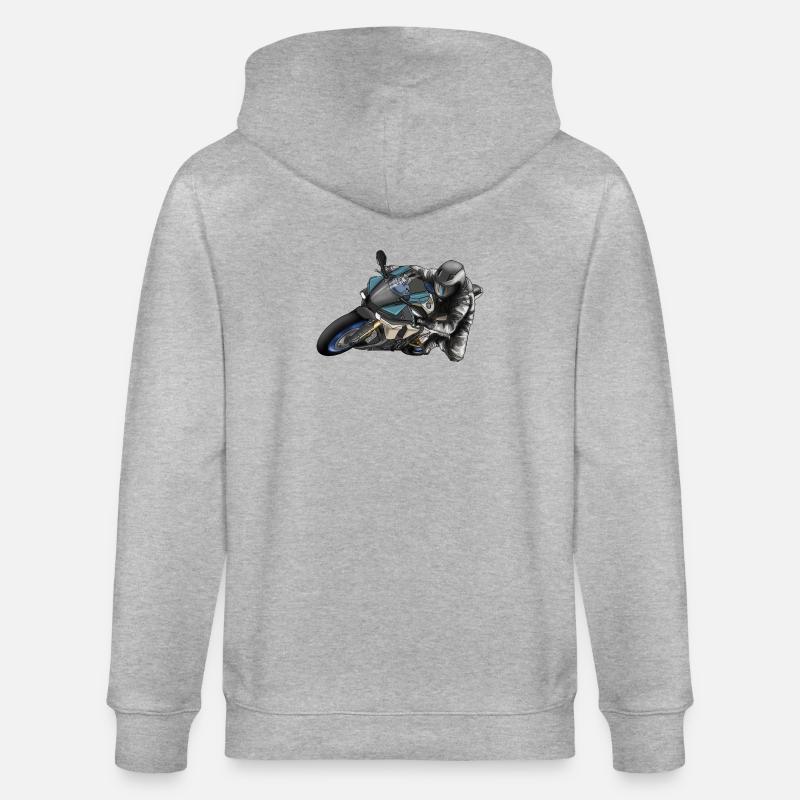 Adrenalin Motorrad Racing Design - Stanley/Stella Unisex Bio-Kapuzenjacke CULTIVATOR  - Grau meliert
