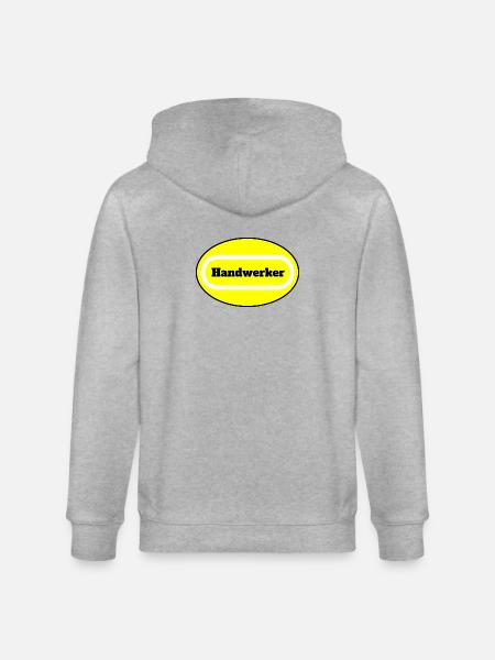 Handwerker Motiv mit Farbeffekt - Stanley/Stella Unisex Bio-Kapuzenjacke CULTIVATOR  - Grau meliert