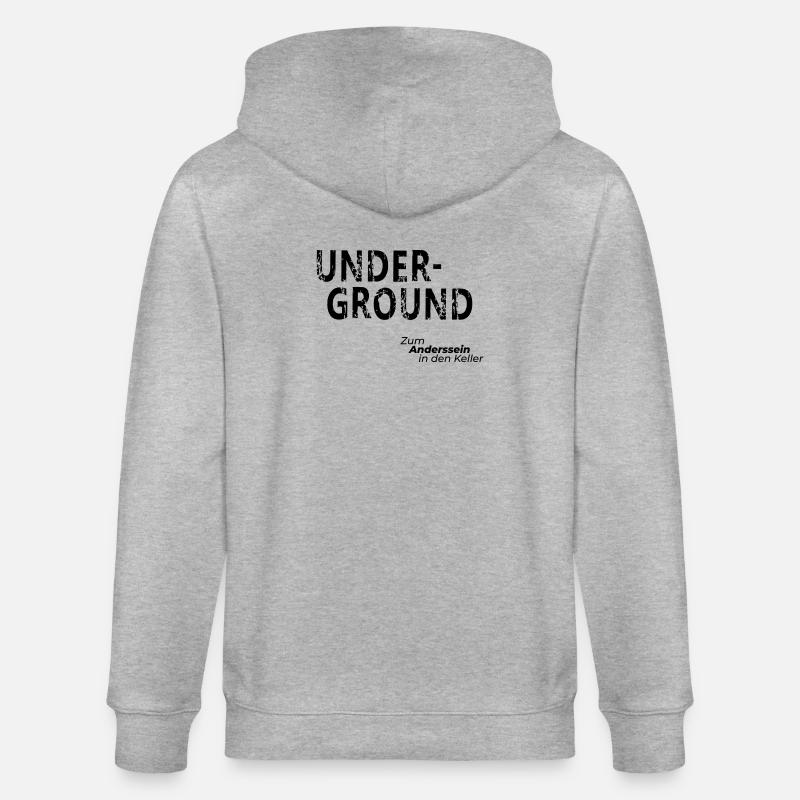 Underground - Stanley/Stella Unisex Bio-Kapuzenjacke CULTIVATOR  - Grau meliert