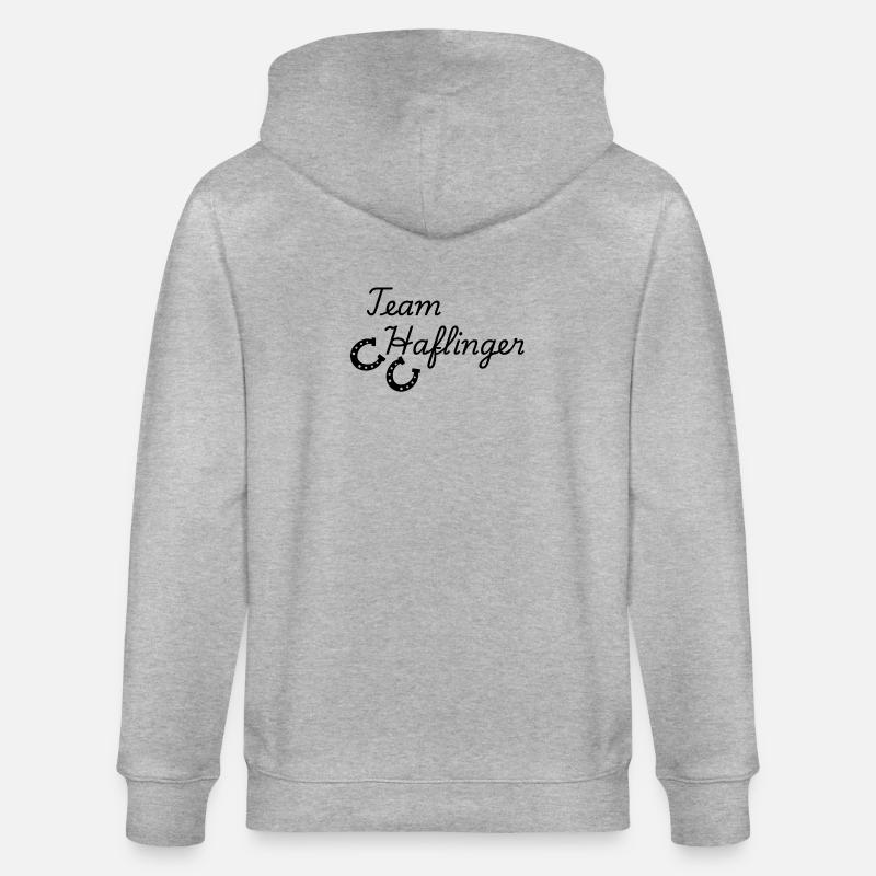 Team Haflinger - Stanley/Stella Unisex Bio-Kapuzenjacke CULTIVATOR  - Grau meliert