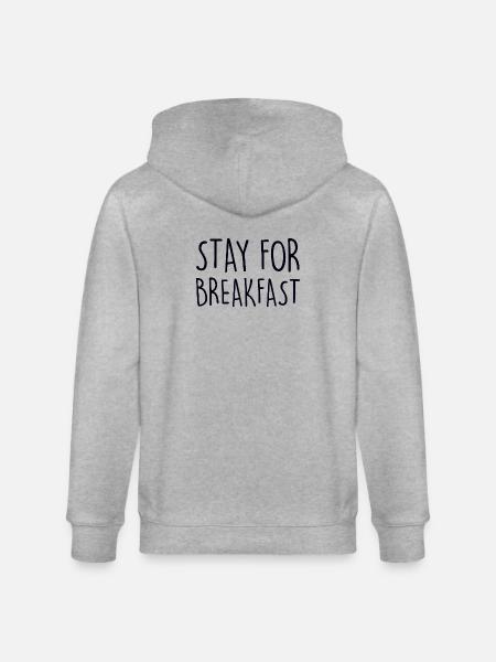 STAY FOR BREAKFAST Frühstück - Stanley/Stella CULTIVATOR  Unisex Organic Hooded Jacket - heather grey