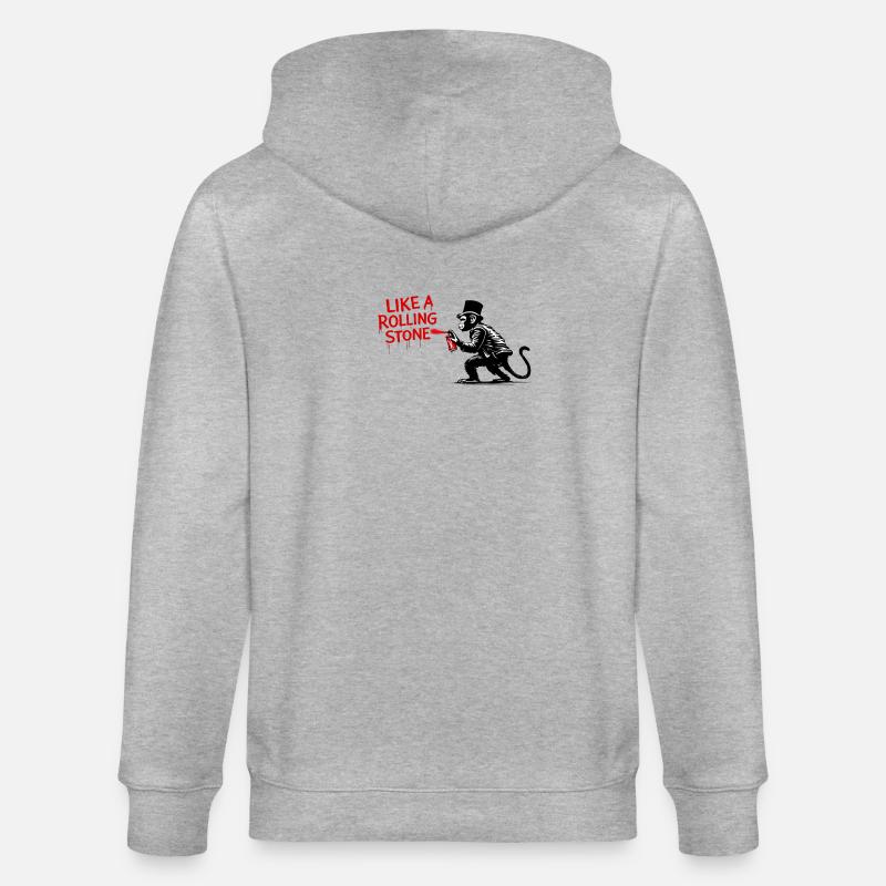 Wie ein Rolling Stone Monkey - Stanley/Stella Unisex Bio-Kapuzenjacke CULTIVATOR  - Grau meliert