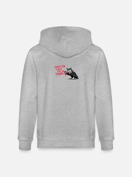 Shelter from the Storm - Stanley/Stella CULTIVATOR  Unisex Organic Hooded Jacket - heather grey