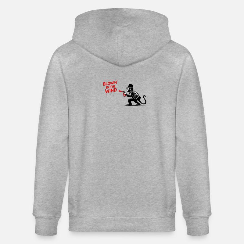 Windspray-Affe Graffiti - Stanley/Stella Unisex Bio-Kapuzenjacke CULTIVATOR  - Grau meliert