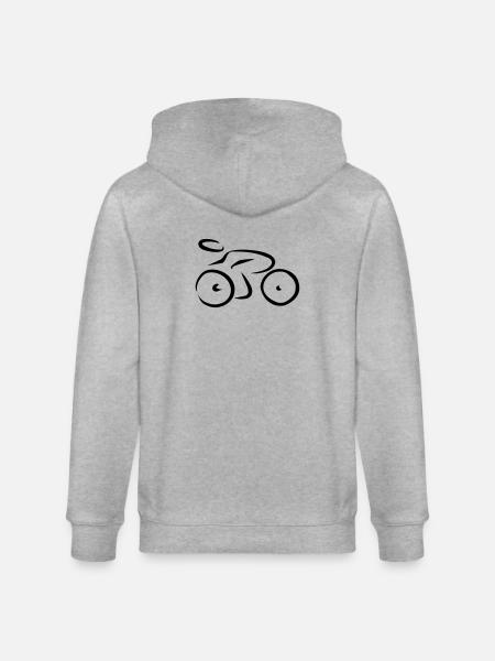 6254398 115307606 Bicycle - Stanley/Stella CULTIVATOR Unisex Organic Hooded Jacket - heather grey